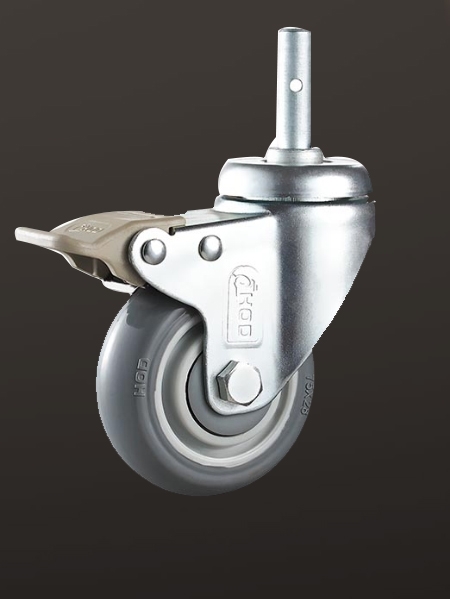 光杆（gǎn）雙刹PU輪