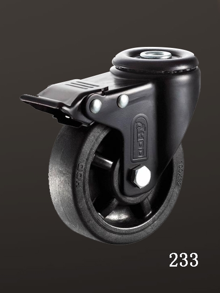 孔（kǒng）頂雙刹耐高溫腳輪CHigh-temp.Nylon輪