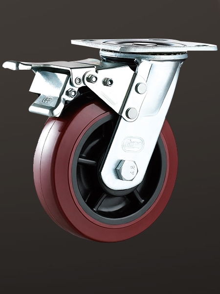 平底雙（shuāng）刹PU輪