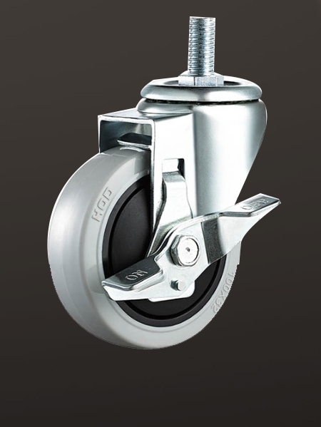 絲杆雙（shuāng）刹PP腳輪