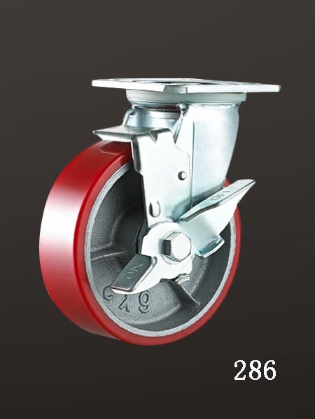 平底鐵（tiě）芯腳輪,平底邊刹（lron Core PU）輪