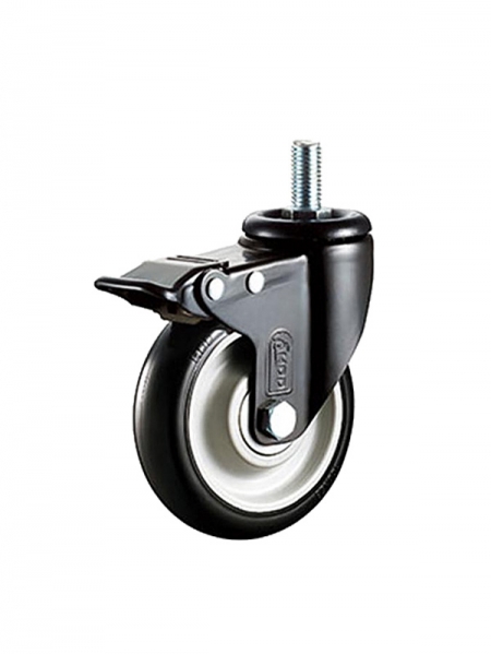 中型絲杆雙刹PU腳輪