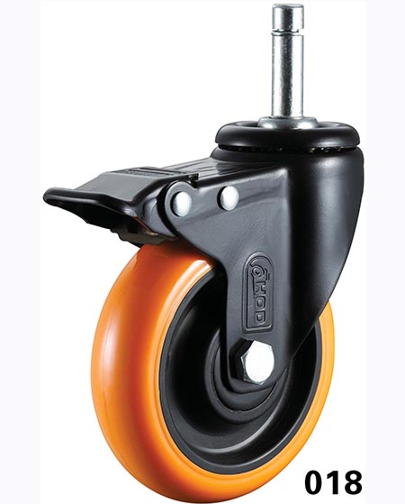 光杆雙刹聚氨酯（zhǐ）腳輪
