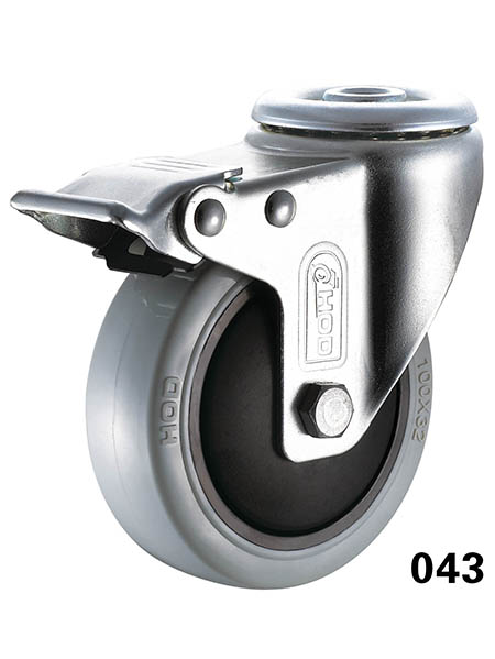 孔頂雙刹耐磨聚（jù）丙烯腳輪