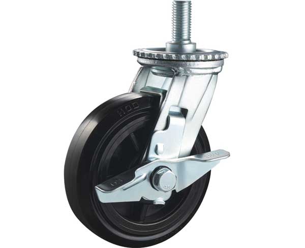 帶（dài）刹車黑色3寸萬向腳輪