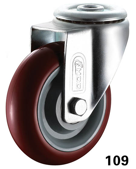 棗紅色3寸（cùn）萬向腳輪