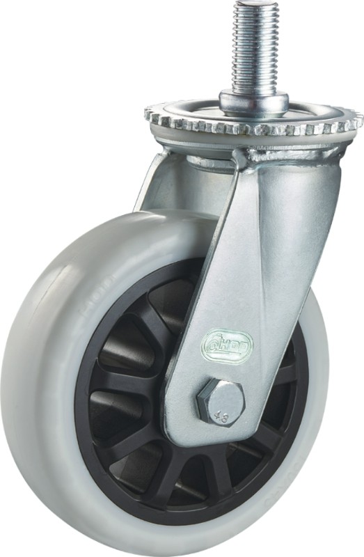 灰(huī)色橡膠萬(wàn)向腳輪 灰色橡膠萬向腳輪