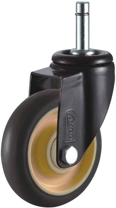 插（chā）杆式橡膠萬向腳輪